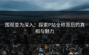 围观变为深入：探索P站全称背后的真相与魅力
