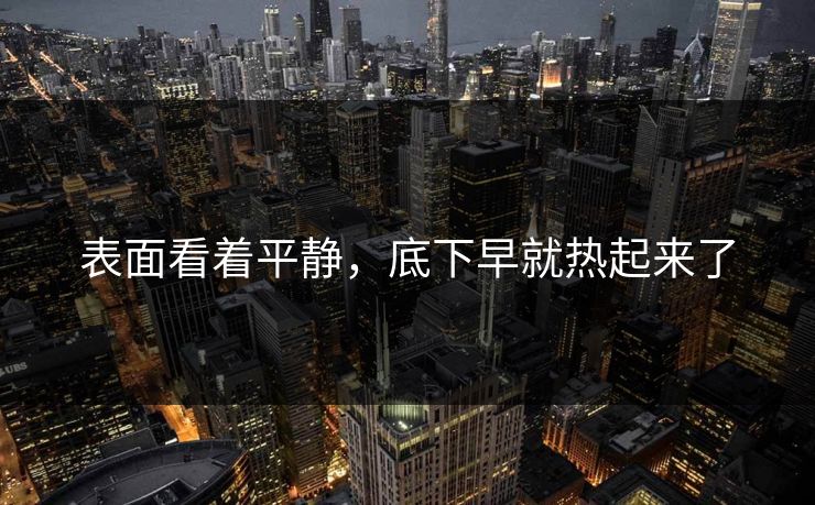 表面看着平静,底下早就热起来了 表面看着平静,底下早就热起来了